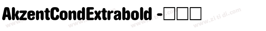 AkzentCondExtrabold 字体转换